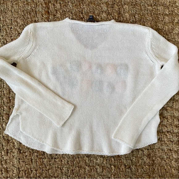 Simply Southern Beach Babe Sweater S/M Embroidered Oversized Crop Resort - Picture 6 of 6